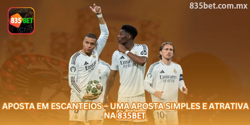 Tela de escanteios no futebol com regra e valor de entrada visíveis