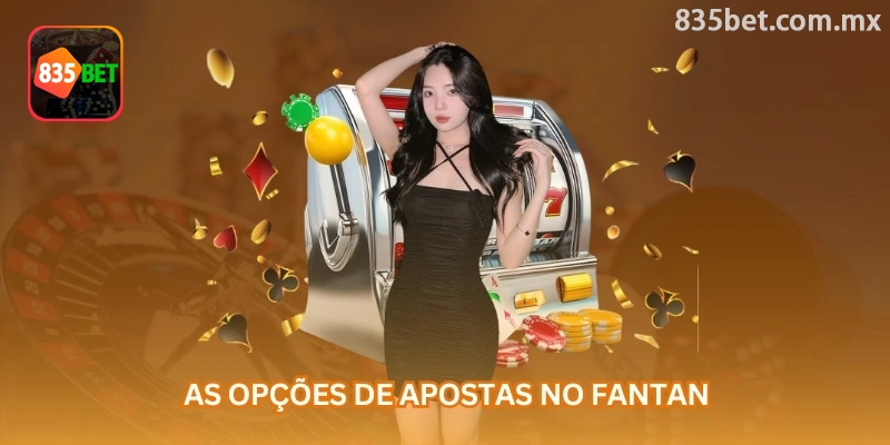 Opções de Fantan antes da confirmação pelo celular