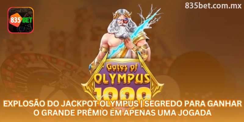 Tela de Jackpot Olympus com regra e valor de entrada visíveis
