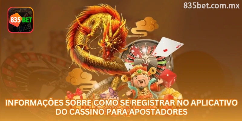 Criação de conta pela interface móvel da 835bet