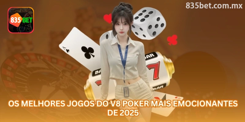 Opções de V8 Poker antes da confirmação pelo celular