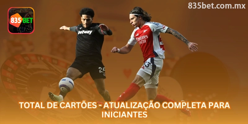 Árbitro mostrando cartão em partida de futebol