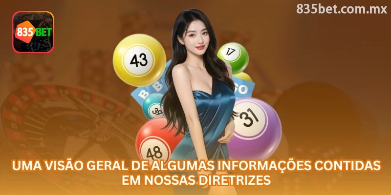 Itens que o usuário encontra nas regras operacionais da 835bet