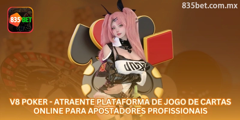 Tela de V8 Poker com regra e valor de entrada visíveis